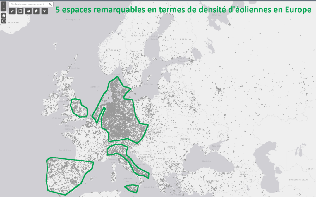 Annoter une carte pour décrire une répartition et rédiger un texte pour l’expliquer – Les éoliennes en Belgique et en Europe