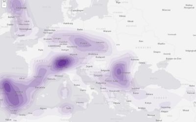 Analyse de densités – L&rsquo;exemple de la répartition des barrages et des barrages pour l&rsquo;irrigation à l&rsquo;échelle de l&rsquo;Europe