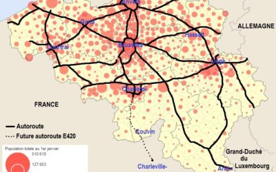 La répartition du réseau autoroutier en lien avec la répartition de la population en Belgique