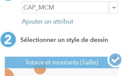 Manipulation des couches, des figurés cartographiques et des boites de dialogue pour mettre en évidence des informations géographiques